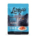 LAMURR Karma mokra dla kotów z łososiem w sosie saszetka 100g