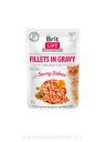 Brit Care Cat Pouches Fillets in Gravy with Savory Salmon 85g