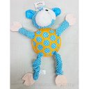 Yarro zabawka pluszowa dla psa - niebieska krowa piszcząca z gumową siatką 35cm Y0007