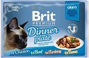 BRIT KOT 4x85g GRAVY FILLET DINNER PLATE POUCH 340g