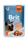 Brit Premium - dla kotów dorosłych z filetami indyka w sosie 85g