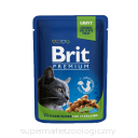 Brit Premium Cat sterylizacja z kawałkami kurczaka w sosie 100g 